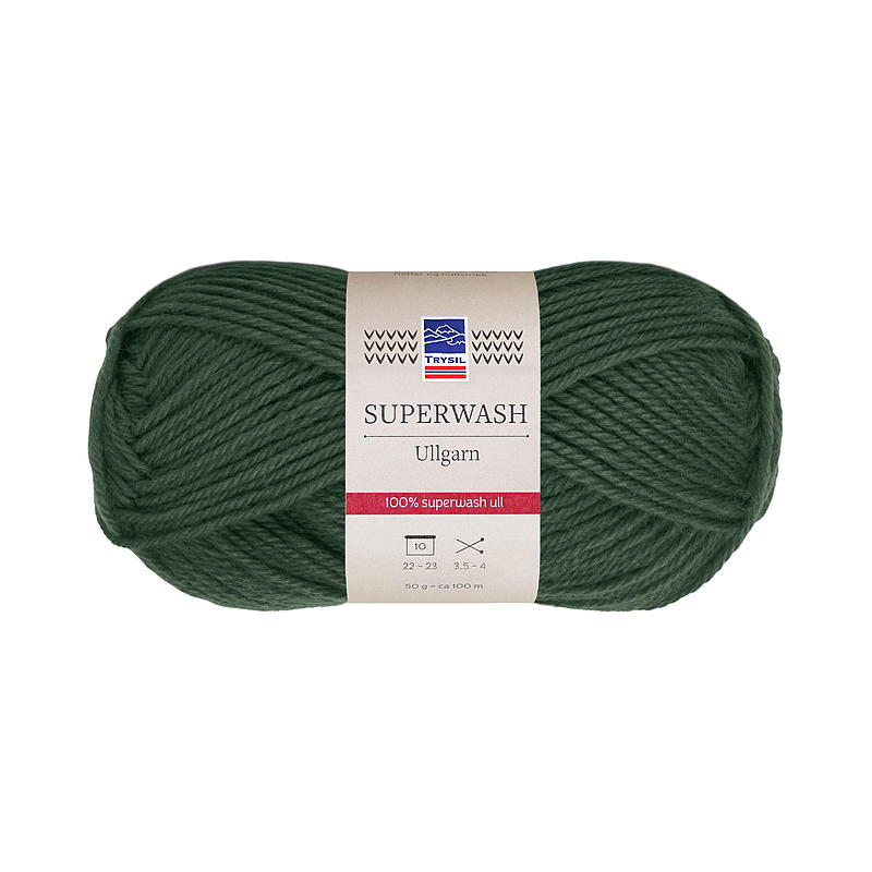 Superwash uldgarn armygrøn