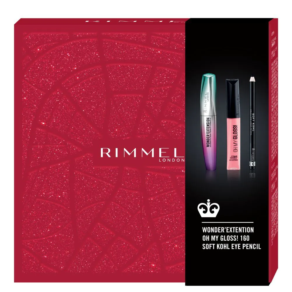 Rimmel Zestaw (Maskara Wonder Extension + Kredka + Błyszczyk Oh My Gloss)