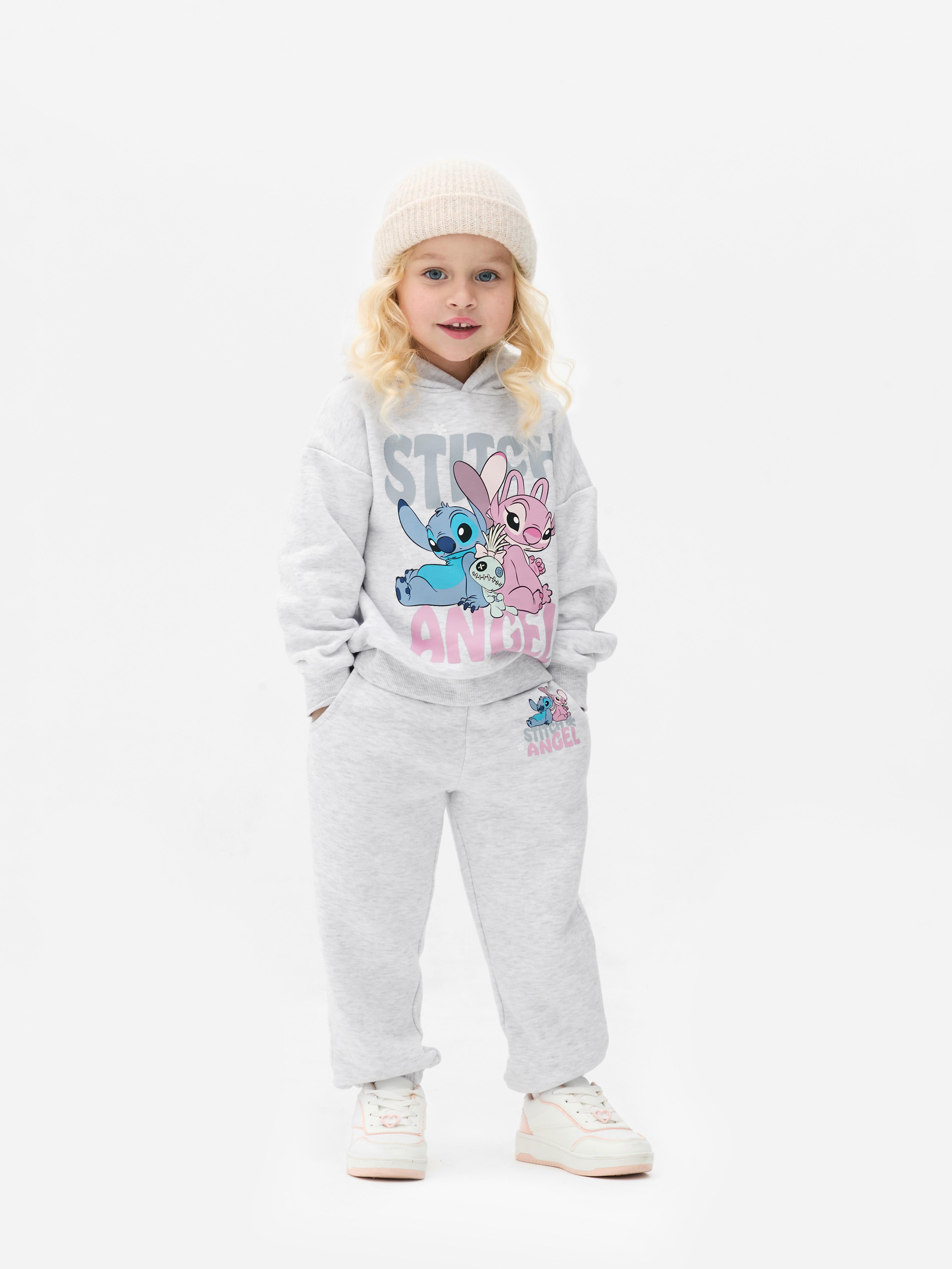 Pantaloni de trening Disney Stitch O pereche de pantaloni de trening cu talie elastică și imprimeu cu Stitch și Angel pe față