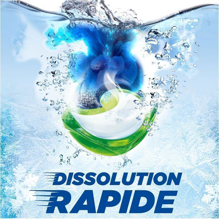 Ariel 3en1 PODS Lessive Liquide En Capsules 50 Lavages, Alpine, Élimine Les Taches Incrustées