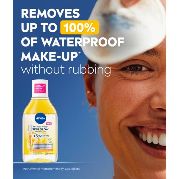 NIVEA Skin Glow micelinis vanduo<br>400ml – jautriai odai