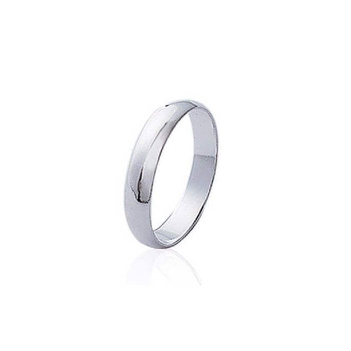 Smooth Rhodium-Plated 925 Sterling Silver Wedding Band for Men/Women - BIJOUXIA - Jewelry - Unisex