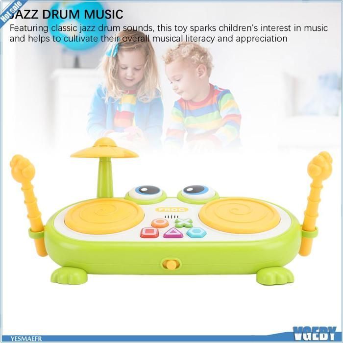 Tambor de juguete Ashata Baby, instrumento musical infantil, juego de tambores de juguete tipo rompecabezas.