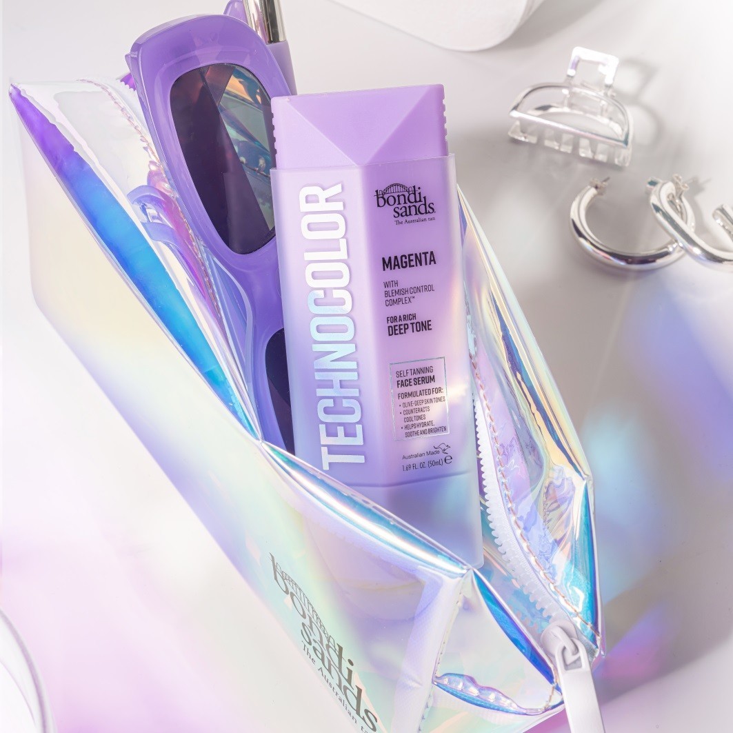 Bondi Sands savaiminio įdegio „Technocolor“ veido serumas „Magenta“ – 50 ml