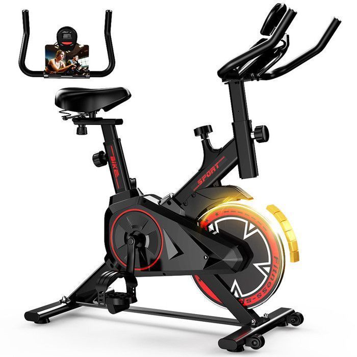 Vélo d'exercice, Vélo d'intérieur Silencieux avec écran LCD, Vélo d'Appartement Résistance Réglable - Formill  QK101