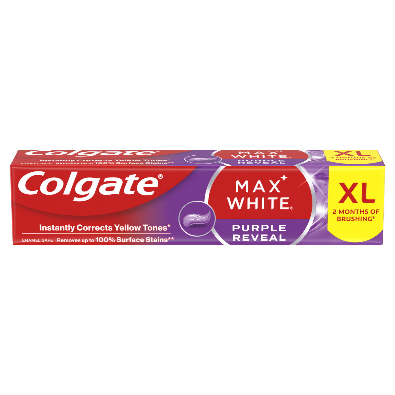 Rivelazione del bianco e viola di Colgate Max