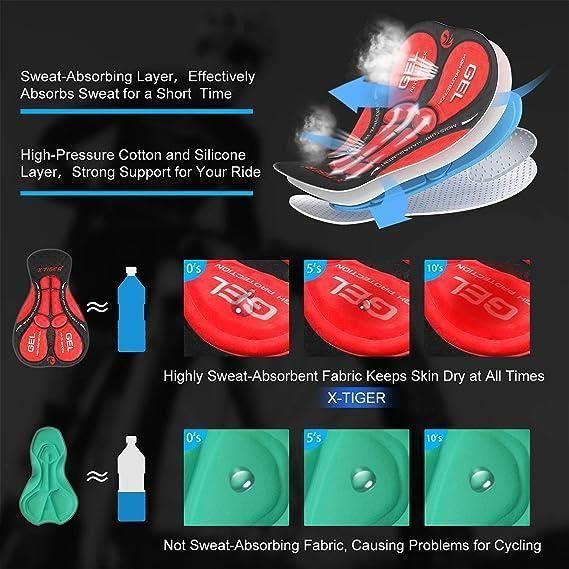 Mountain Cycling Shorts - Red - Breathable - Ergonomic 4D Cushioning - Anti-slip Design