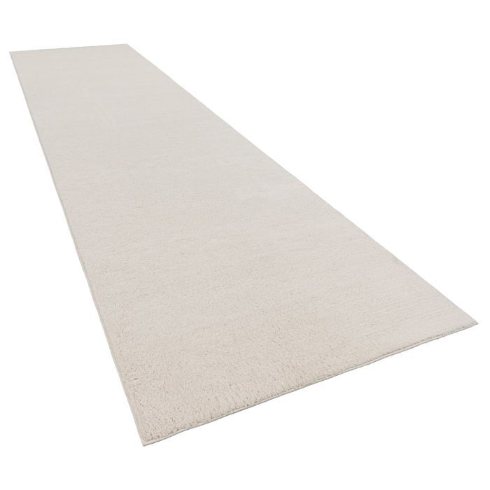 Alfombra para salón Paco Home, pelo corto, lavable, monocromática, estilo moderno, color crema, 60x100 cm