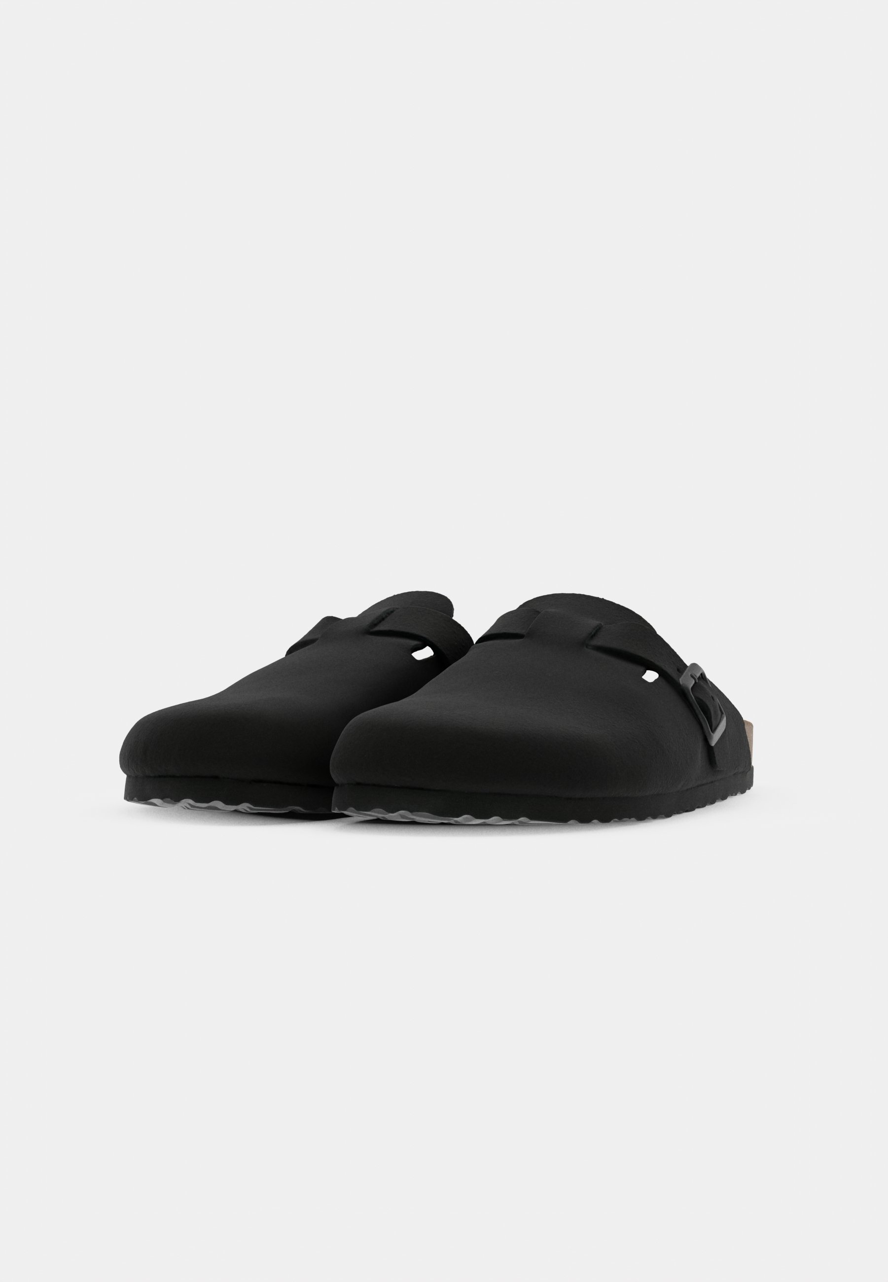 Pier One leren unisex slippers - zwart