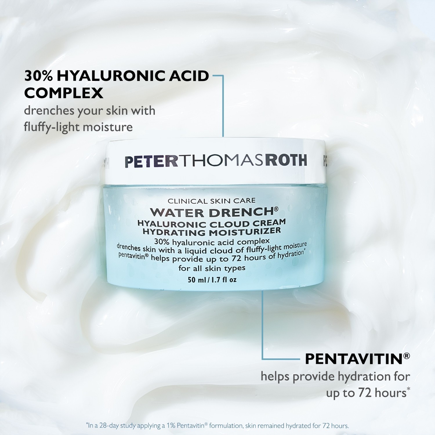Peter Thomas Roth Water Drench™ Hyaluronic Cloud Cream drėkinamasis veido kremas – 50 ml