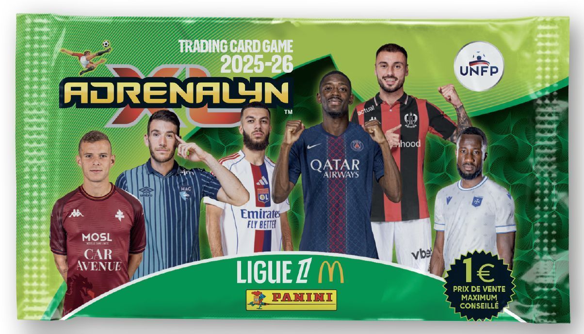 Box of 50 packs - PANINI - TCG ADRENALYN LIGUE 1 McDonald's 2025/26 - 300 cards