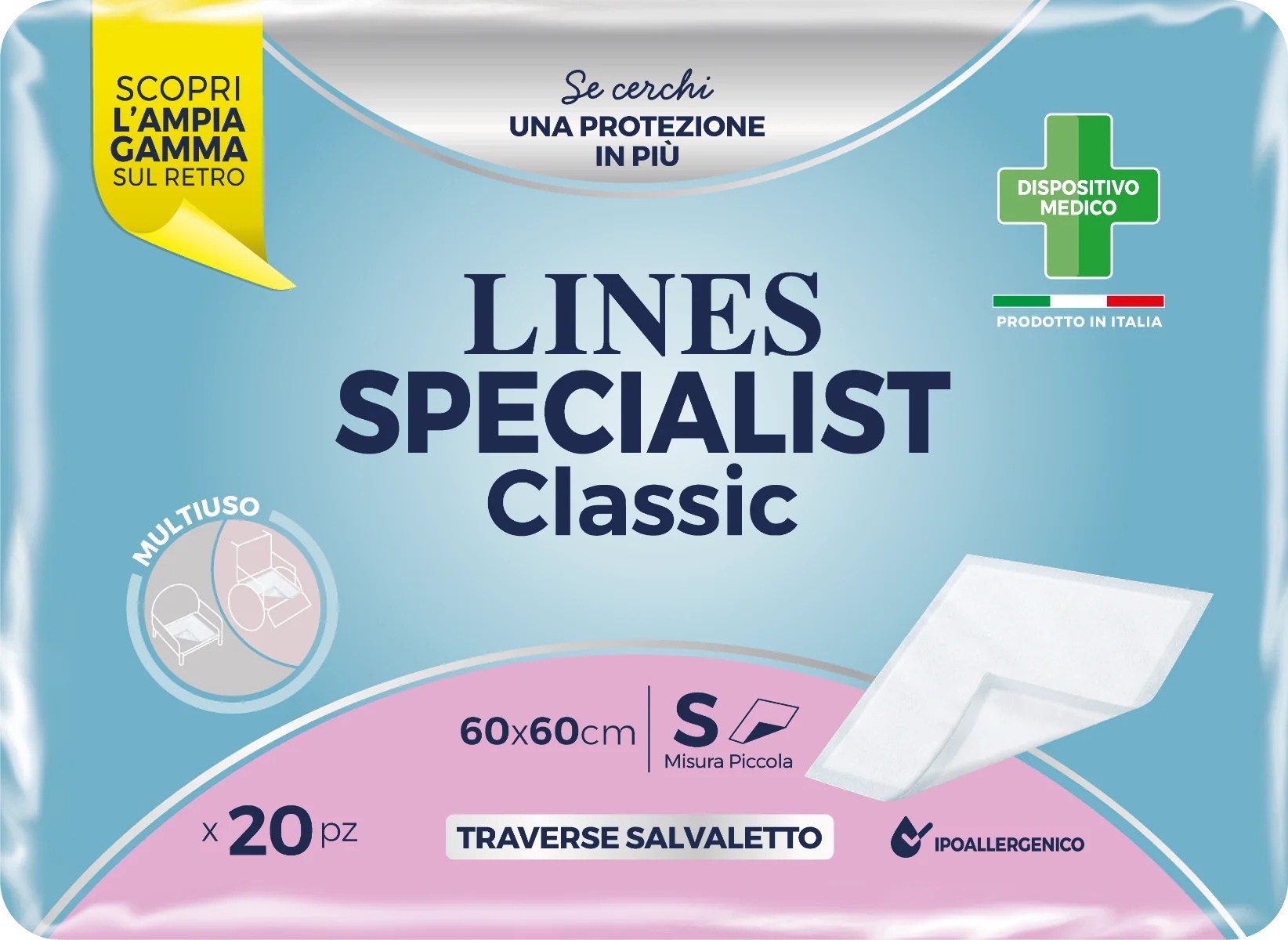 Matrasbeschermer LINES Lines Specialist Classic 60x60 cm 20 stuks
