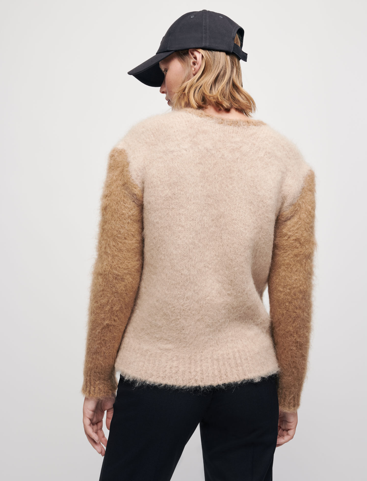Gekaarde mohair cardigan - Camel