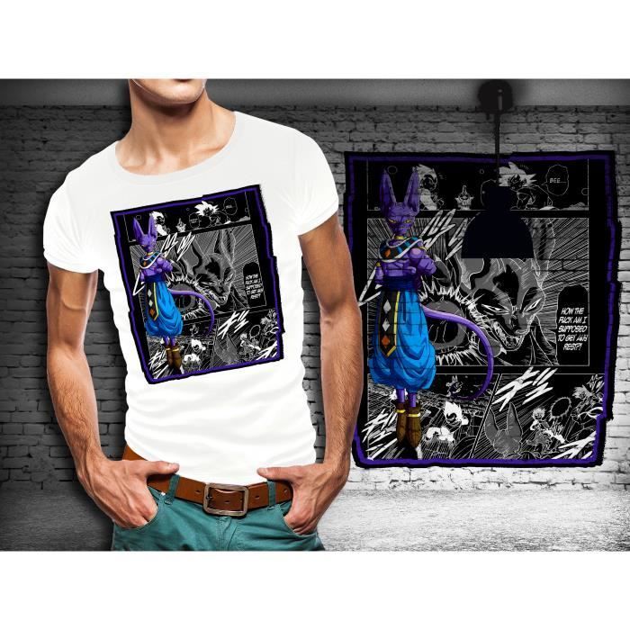 Wit T-shirt voor heren, maat L, Dragon Ball Z Manga Collectie 421