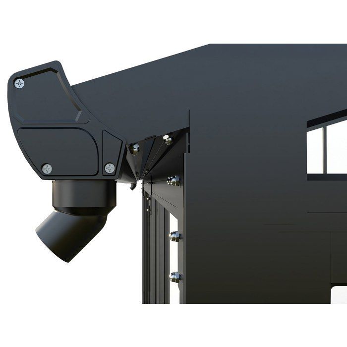Terraza de aluminio y policarbonato con protección UV - 12,5 m² - antracita - MATHILDA