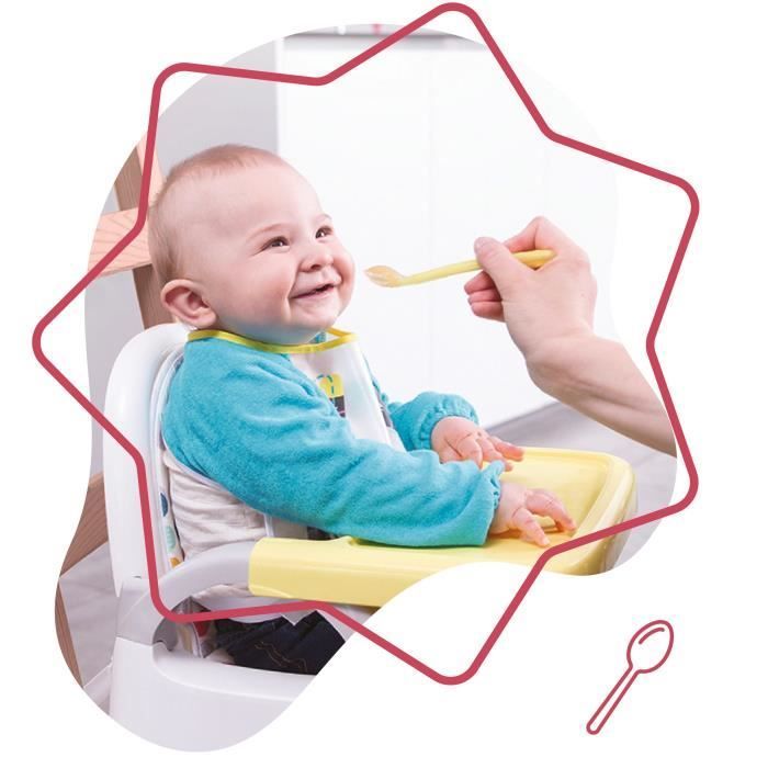 Badabulle Set of 2 Silicone Spoons - Ultra-flexible, Ergonomic, BPA-free, 4m+