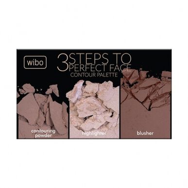 Wibo 3-Step Perfect Face Contour -paletti, tumma, 10 g