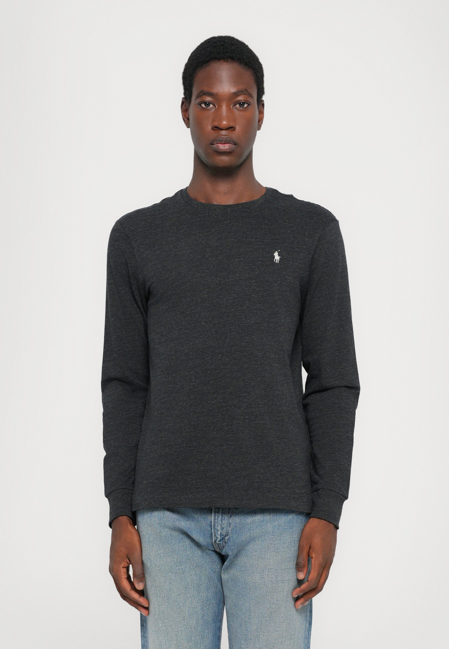 Polo Ralph Lauren CUSTOM SLIM FIT JERSEY T-SÄRK - Pikkade varrukatega topp - must