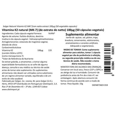 Solgar vitamin K2 100 µg 50 kapsula