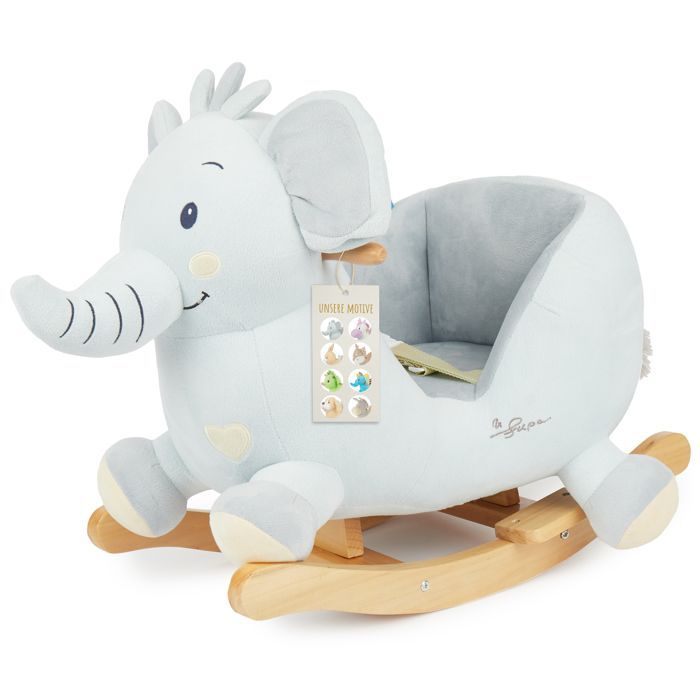 Bieco Tiko Olifant Knuffel | Schommelpaardje Baby Schommelpaardje Kinder Schommelpaardje