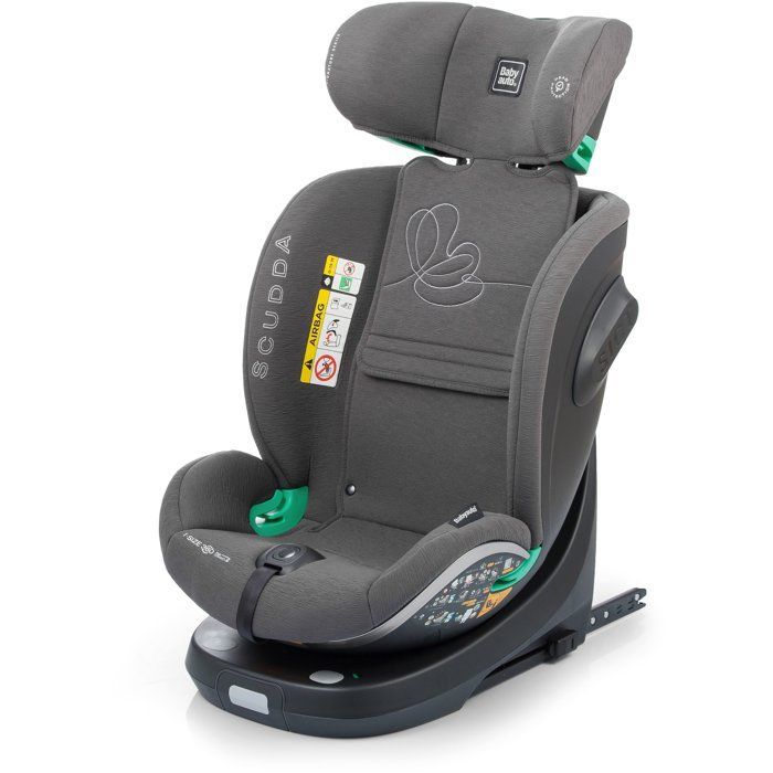 Bilbarnstol - BABYAUTO - SCUDDA - Grupp 0/1/2/3 - 40/150 cm - I-Size - Vridbar - Liggbar - Reducerbar - Stödben - Olivgrön