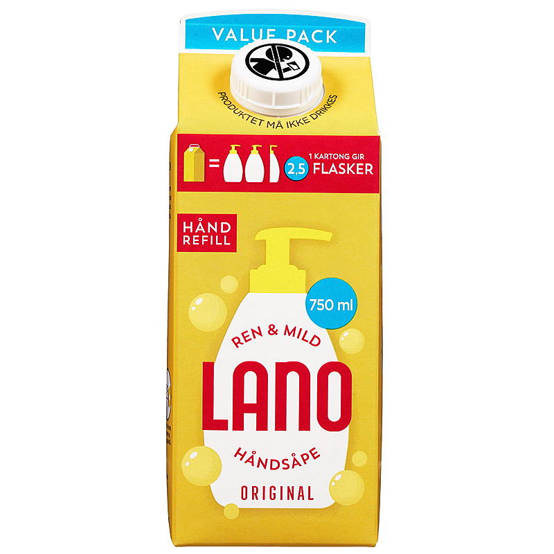 Lano håndsåpe 750 ml refill Lano