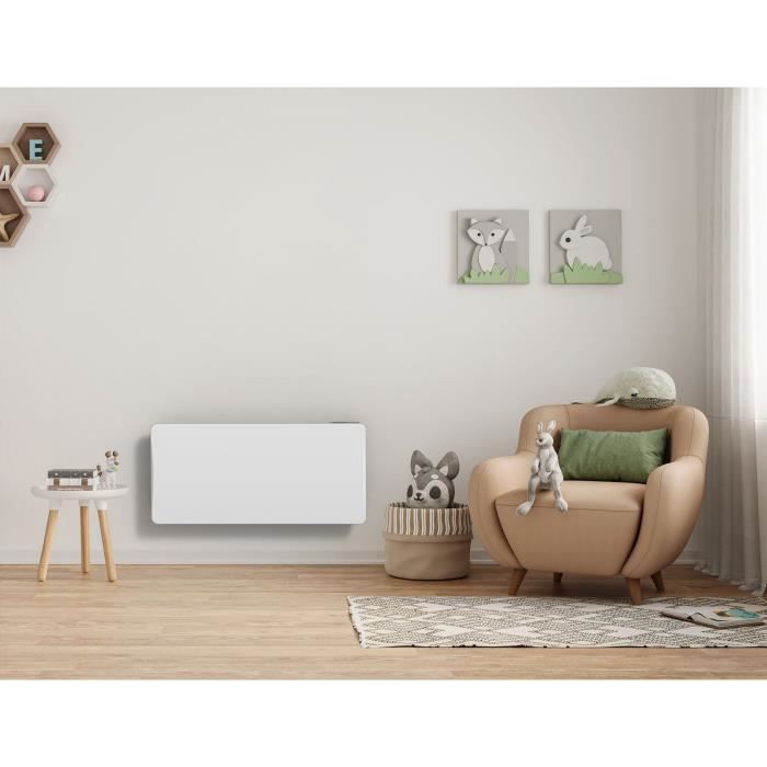 Radiatore elettrico a inerzia - 2000W - WARM TECH - Ceramica - 230V - Fino a 80m³ - Bianco
