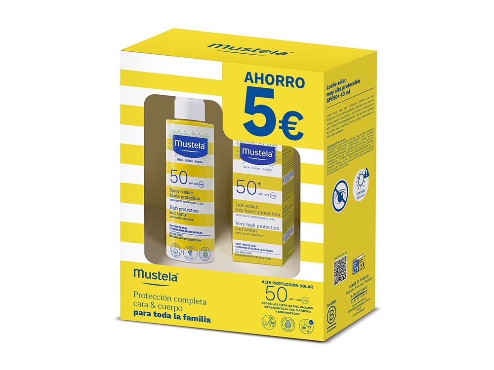 Paket spreja i losiona za sunčanje Potpuna zaštita SPF50 Krema za sunčanje iz apoteke