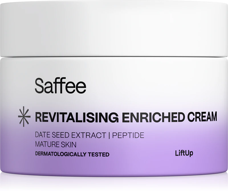 Creme revitalizante enriquecido Saffee LiftUp, creme universal com efeito lifting.