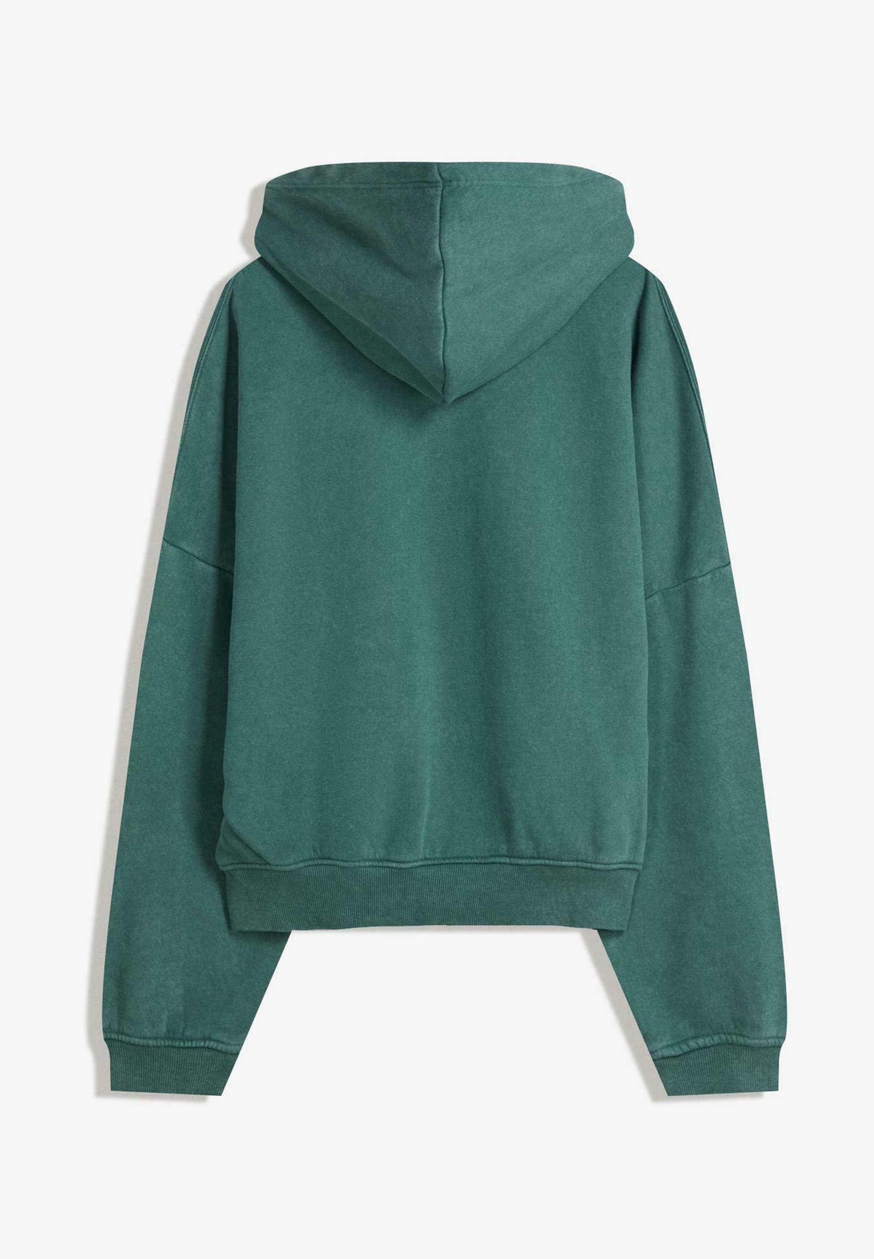 Moletom com capuz Bershka - verde-escuro