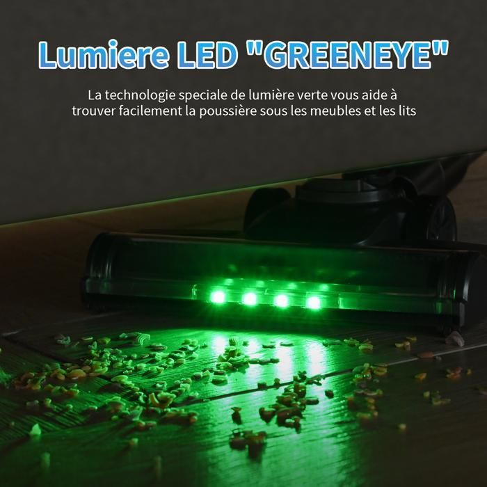 Aspirapolvere senza fili Linkifly A9 con funzione lavapavimenti, 6 in 1 - 35 kPa - 40 min, LED verde, per peli di animali/tappeti/pavimenti duri