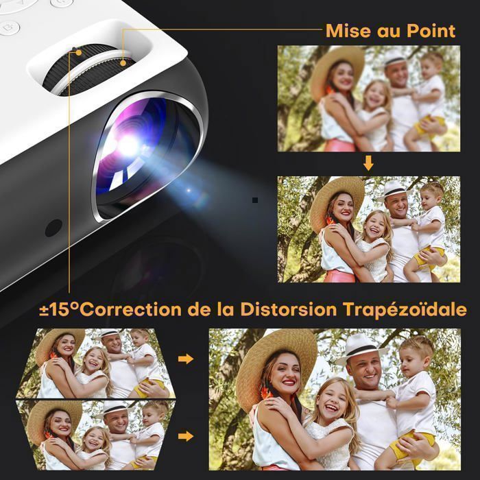 Retro Projector, 4K Bluetooth 5.1 1080P Full HD Video Projector, 180'' Projector for Outdoor/Home Use