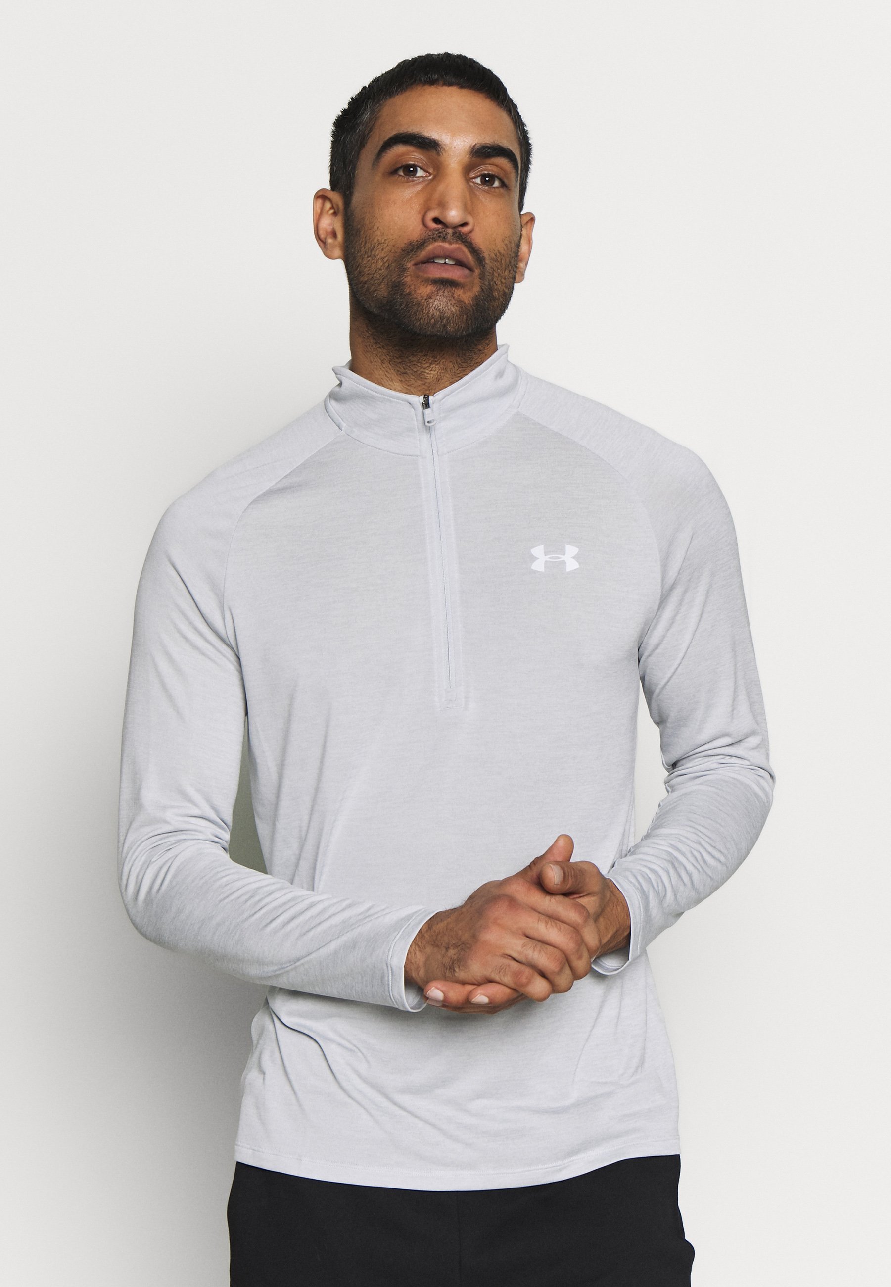 Under Armour TECH 2.0 - Top met lange mouwen - halo grijs/wit