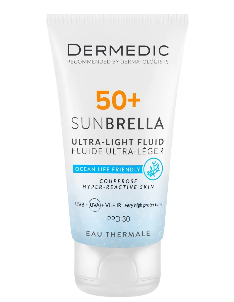 Dermedic Sunbrella Ultralekki krem do skóry naczyniowej i nadreaktywnej SPF50+