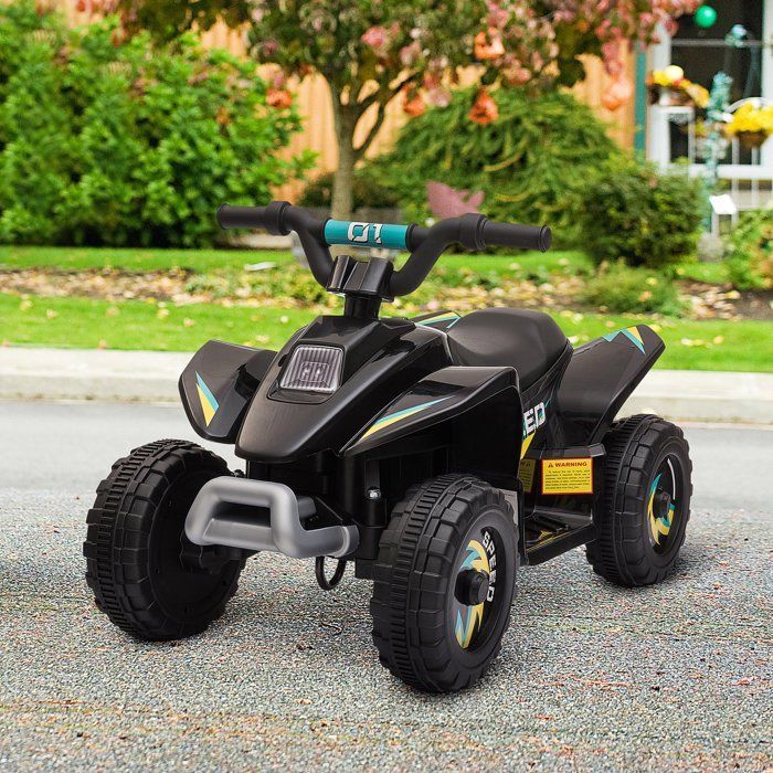 Electric quad bike for children - HOMCOM - 18-36 months, 6V battery, forward/reverse, toy - PP - 72x40x45.5cm - black