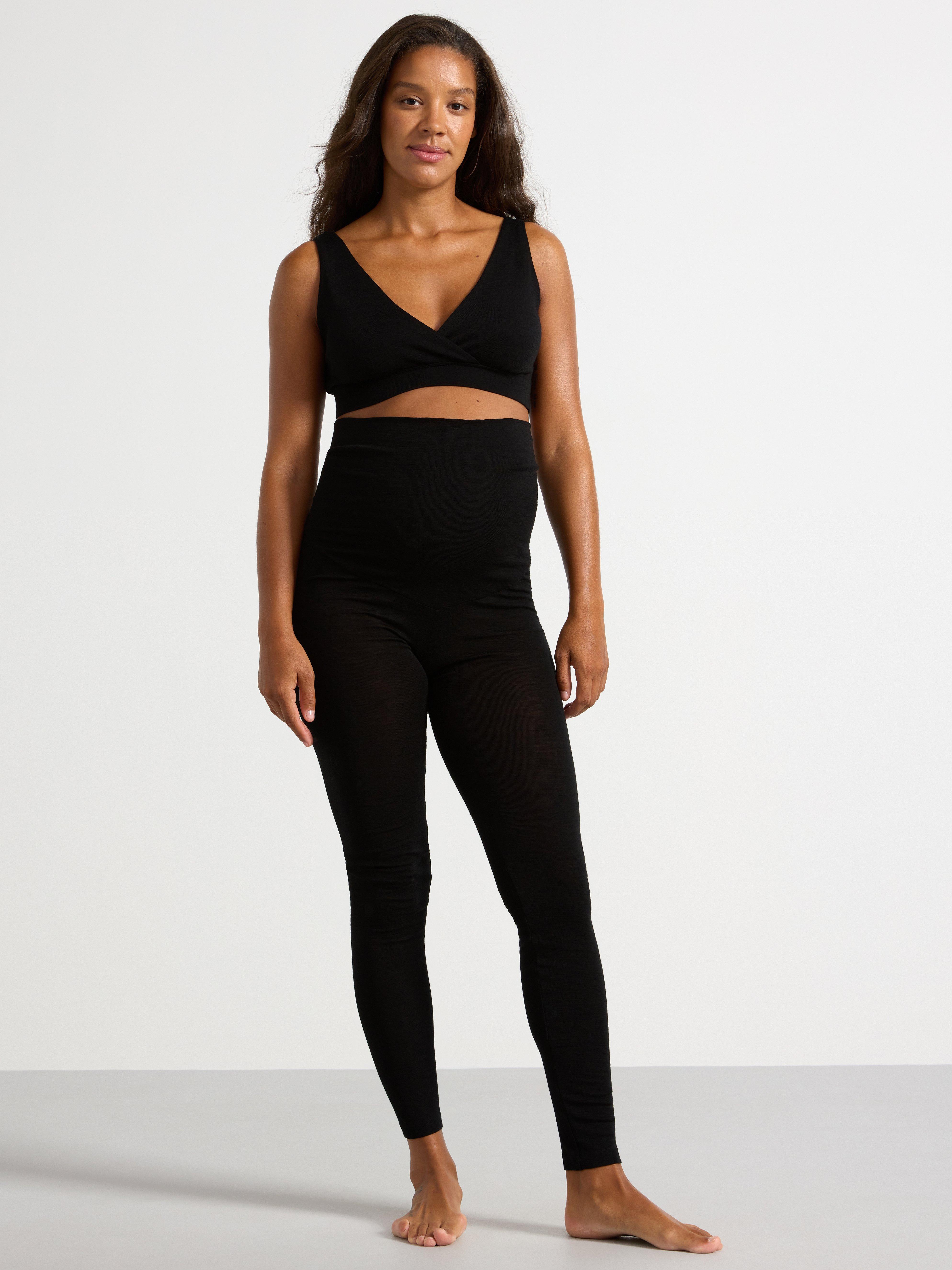 Leggings MOM en mérinos noir