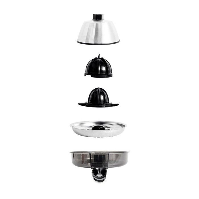 Kitchencook - 550ml Electric Citrus Juicer - 2 Pressing Cones - Articulated Arm - Pouring Spout - Stainless Steel Filter
