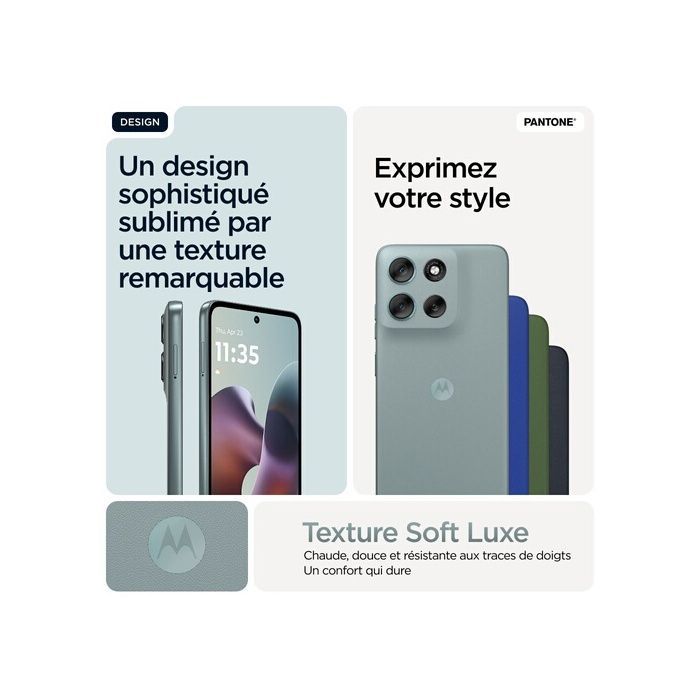 Smartphone - MOTOROLA - MOTO G56 - 6,72'' FHD+ - 256 Go - 5G Double SIM - Gris ciel
