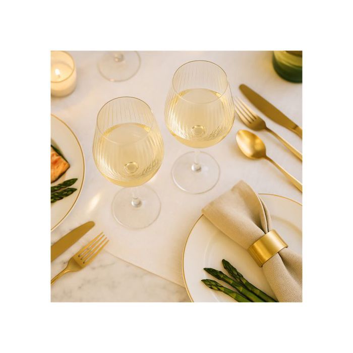 Copa de vino - EDANTI - EDANTI - Juego de 4 - 500 ml - Estría delicada