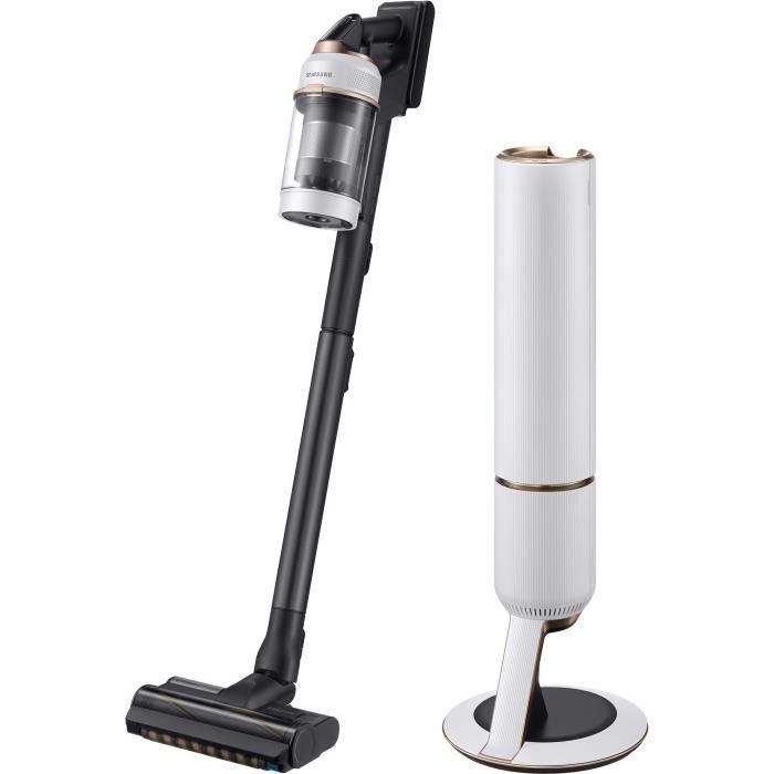 SAMSUNG Bespoke Jet Plus Pet VS20B95823W - Aspiradora con función de escoba + Clean Station 2.0 - 580 W - 210 AW