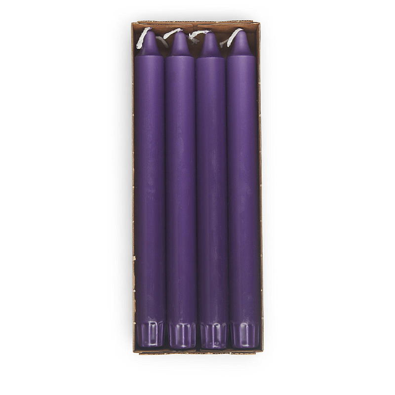 Vie Eco Kronelys 8-pak 24 cm øko lilla advent