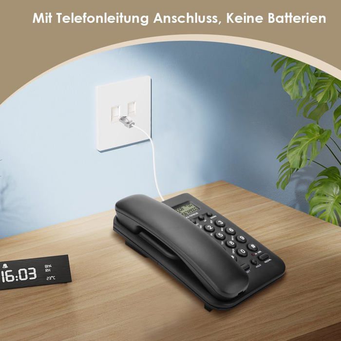 Téléphone filaire à grosses touches - FEBEST - Volume de sonnerie extra fort - Double système FSK/DTMF