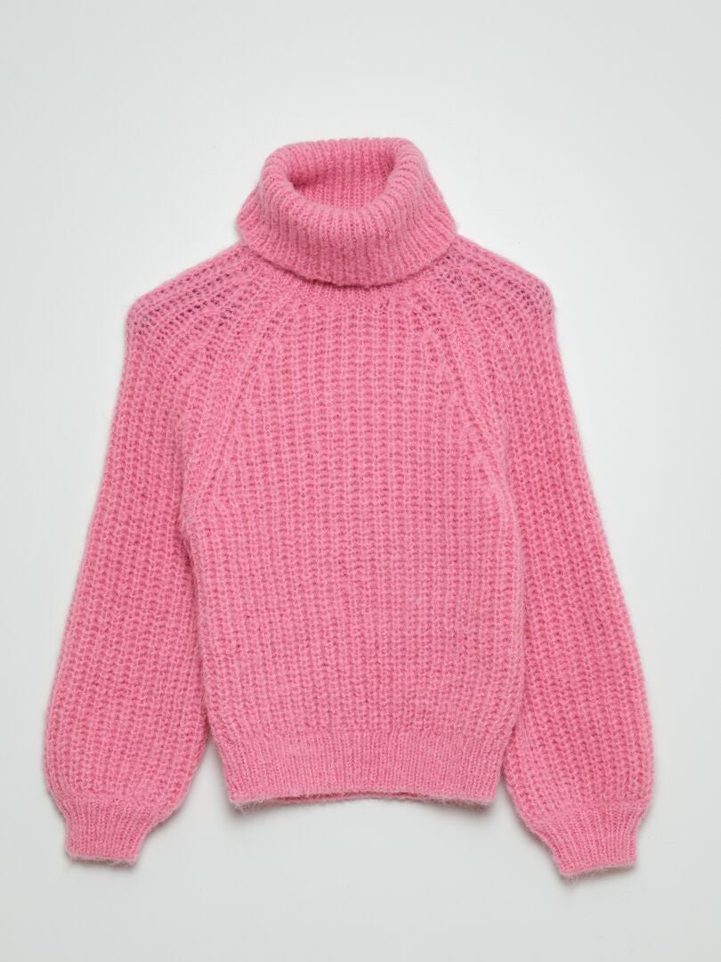 Suéter de tricô grosso - ROSA