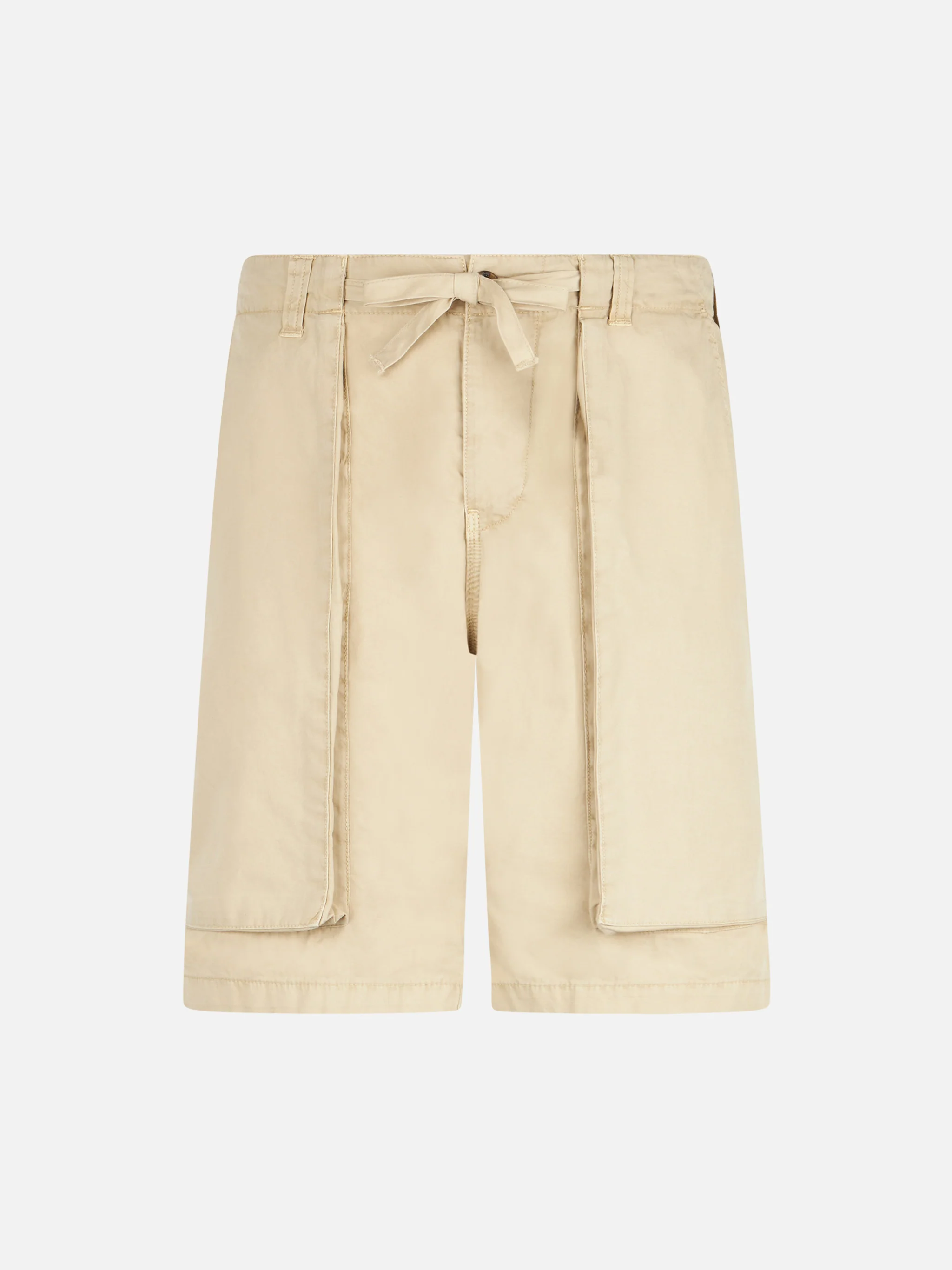 Beige herenshorts met zijzakken