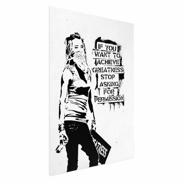 Plakat Dziewczyna z graffiti 21x30 cm