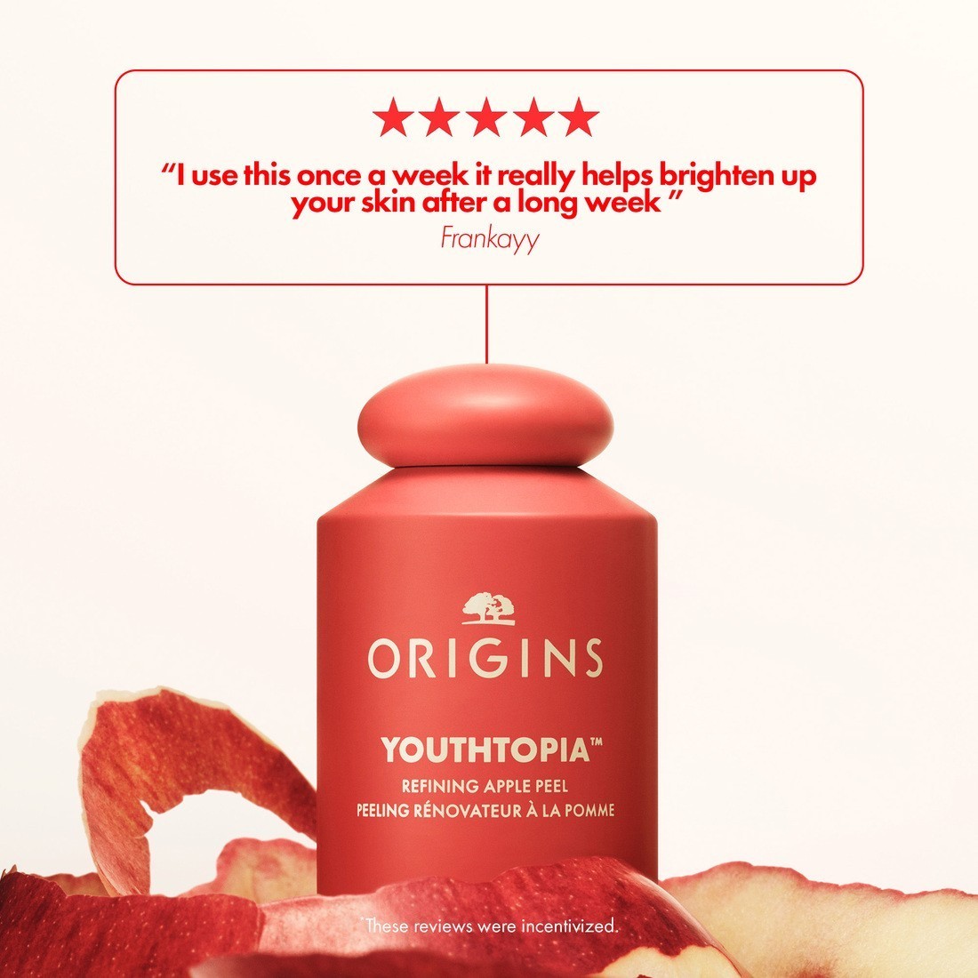 Pleťový peeling Origins Youthtopia Refining Apple Scrub - 100 ml