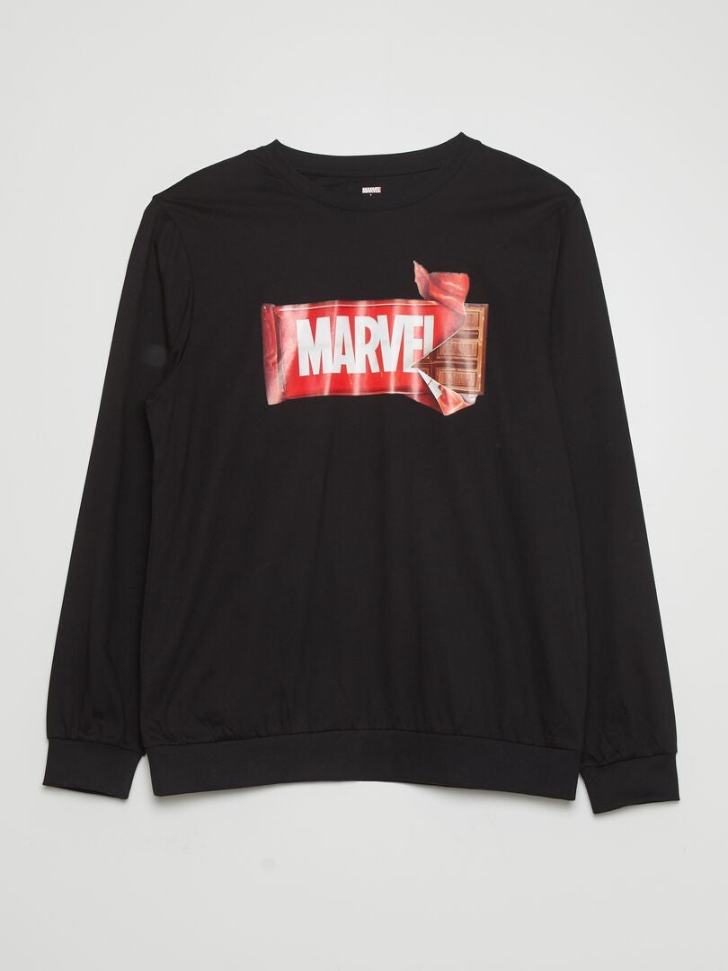 Marvel lange pyjama - 2-delig - zwart