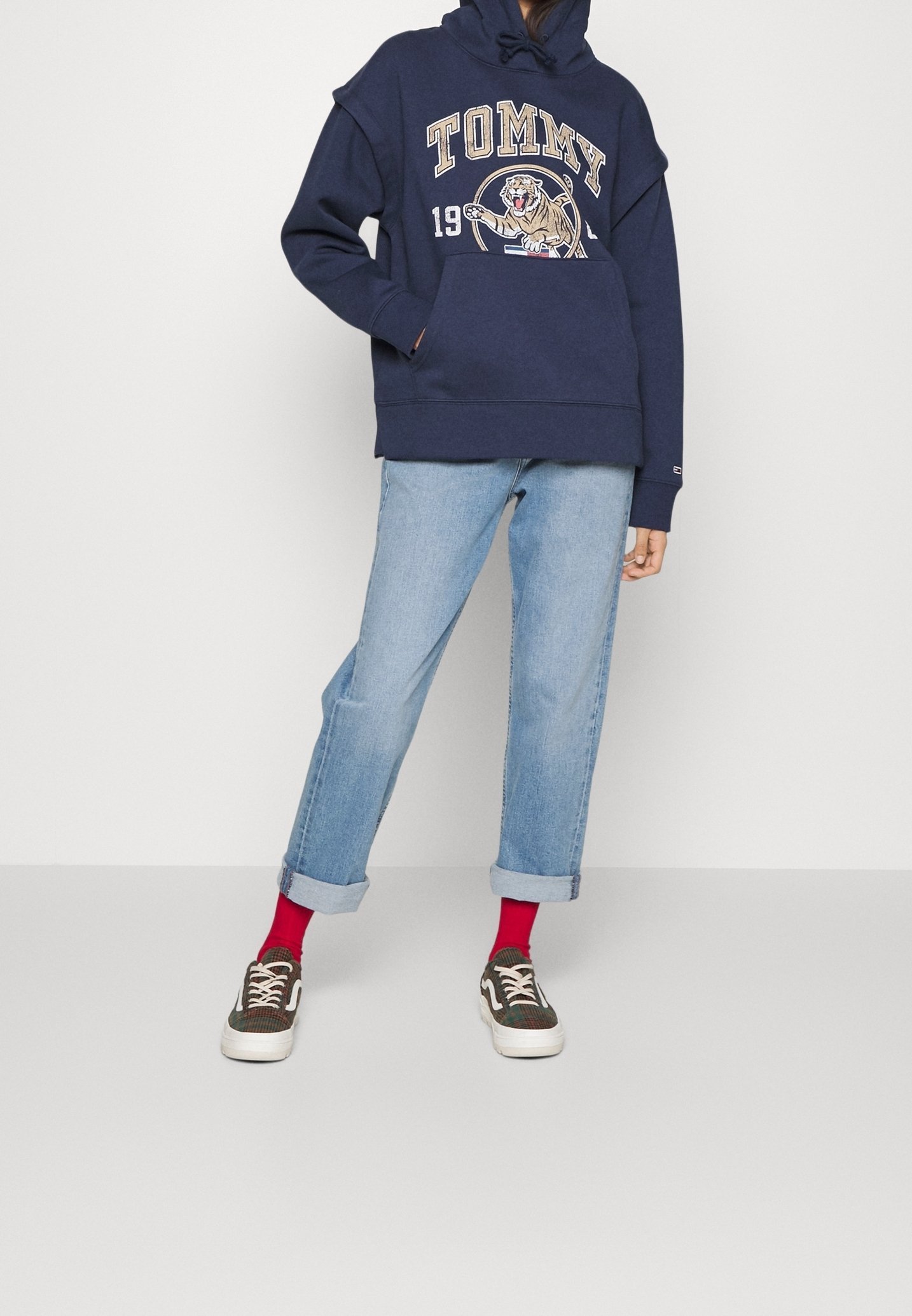 Felpa con cappuccio Tommy Jeans - blu scuro