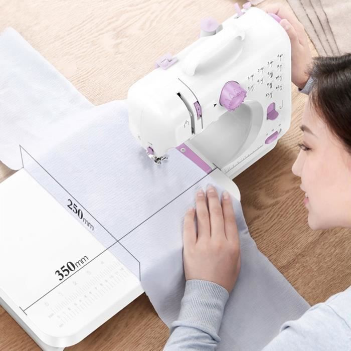 KEKE-505 Machine à Coudre Électrique Couture Double Fil Réglable Automatique 12 Motifs de points intégrés Portable Multifonction