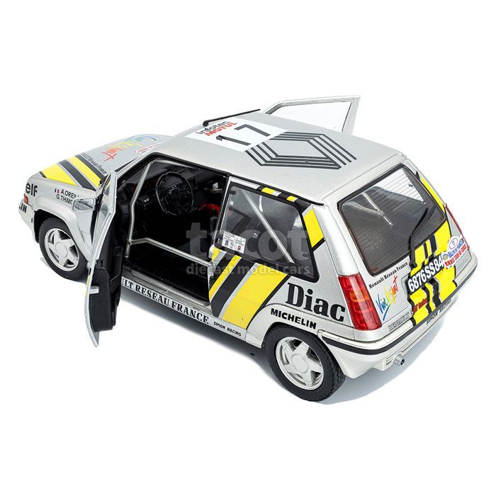 Voiture miniature - SOLIDO - Renault Supercinq GT Turbo Tour de Corse 1989 - 1/18 - Métal monté - S1810005